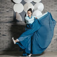 2021 traditional hanbok costume women korean folk stage dance style festival outfit elegant hanbok dress ancient dance costumes
