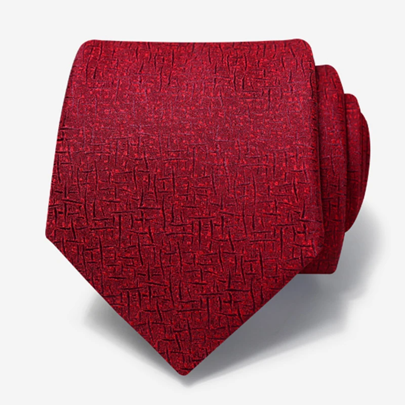 New Top Quality Business Tie for Men Designer Brand Fashion Red 8CM Wide Zipper Necktie Korean Style Gentleman Dress Suit