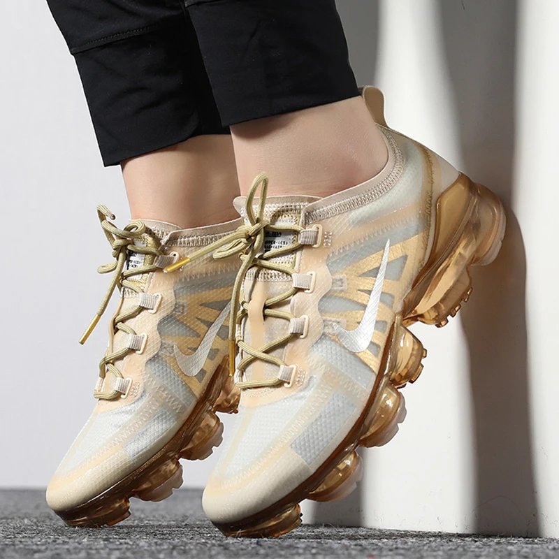 Оригинальные кроссовки для бега от Nike Air VaporMax 2019 дышащая Нескользящая прочная