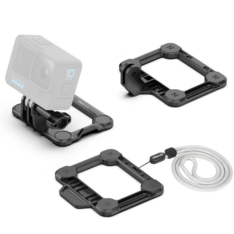 

Ulanzi GP-16 Magnetic Action Camera Mount for GoPro Hero 11 10 9 Quick Release Bracket For GoPro Compatible With Tripods Adapter