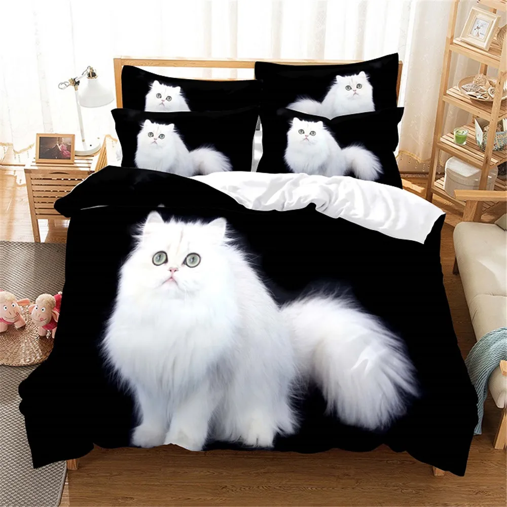 

3D Katze Bettwäsche Set Königin Bettwäsche Bettbezug-set Bettwäsche Set Bett Abdeckung Baumwolle Königin Schlafzimmer Bett Abdec
