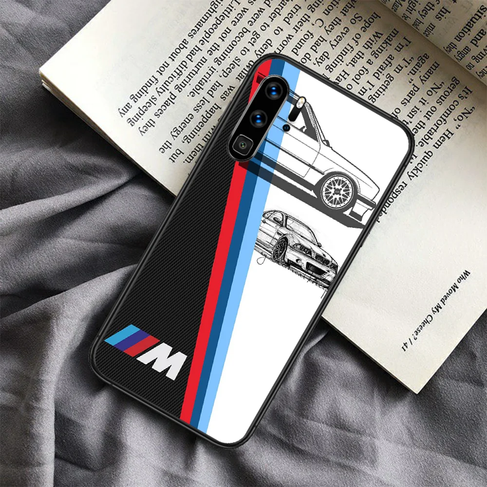 

Blue Red Sport Car M Phone Case For Huawei P Mate Smart 10 20 30 40 Lite Z 2019 Pro Black Cover Luxury Etui Silicone Prime Trend