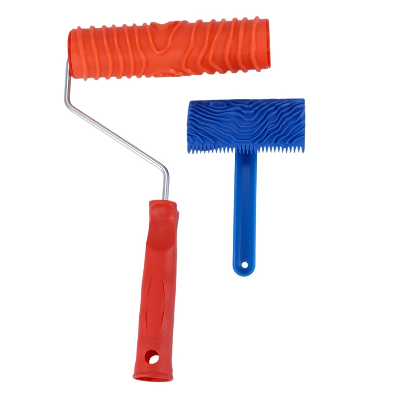 

Imitation Wood Pattern Tool Set Eg300T 7 Inch Rubber Roller + Ms16 Imitation Realistic Wood Grain Tool Wood Grain Coating Emboss