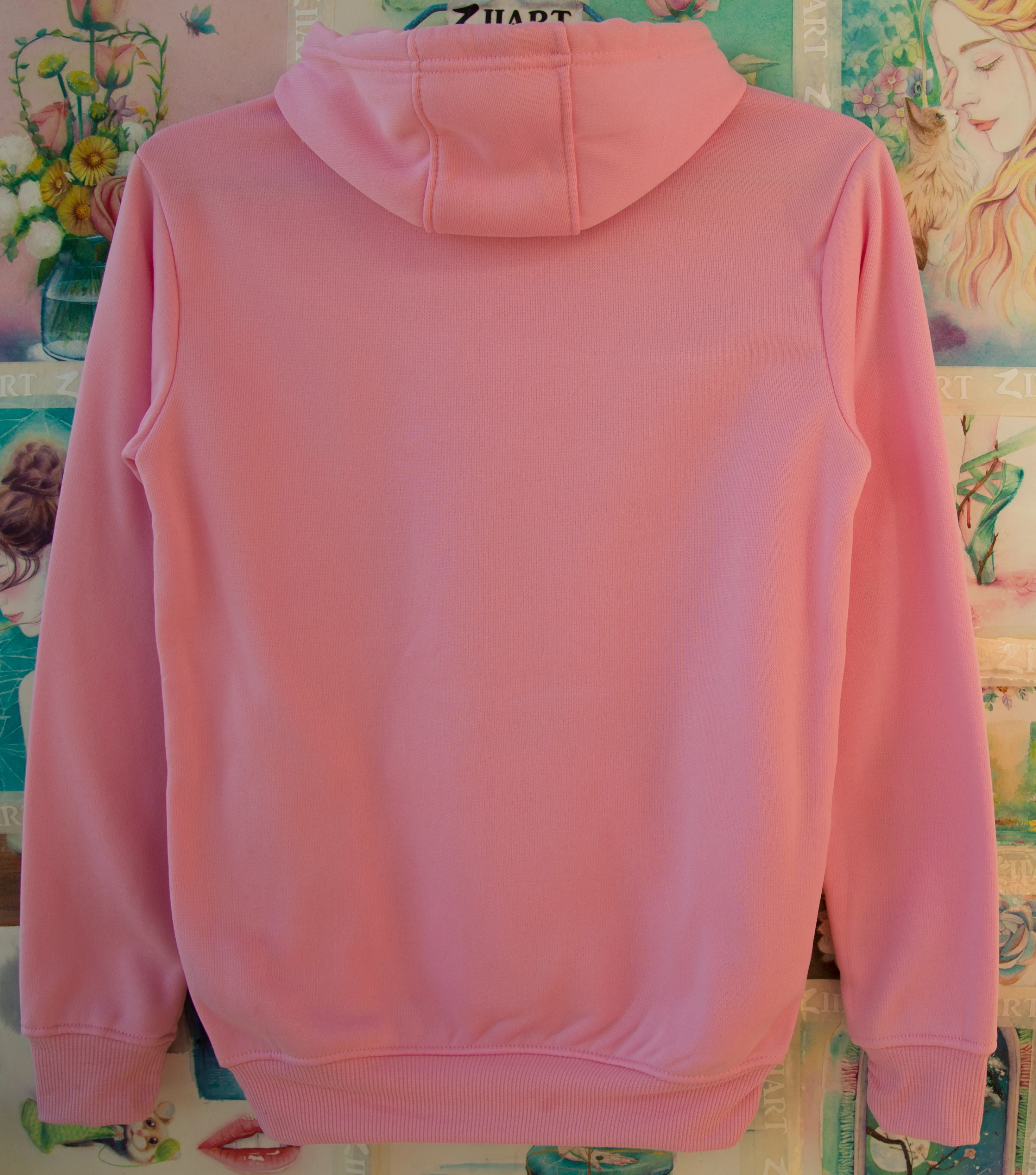 Woman Girls fleece Hoodies Size XXS-4XL Solid Color Black Navy Blue Gray Pink Red White couple clothes ZIIART | Женская одежда
