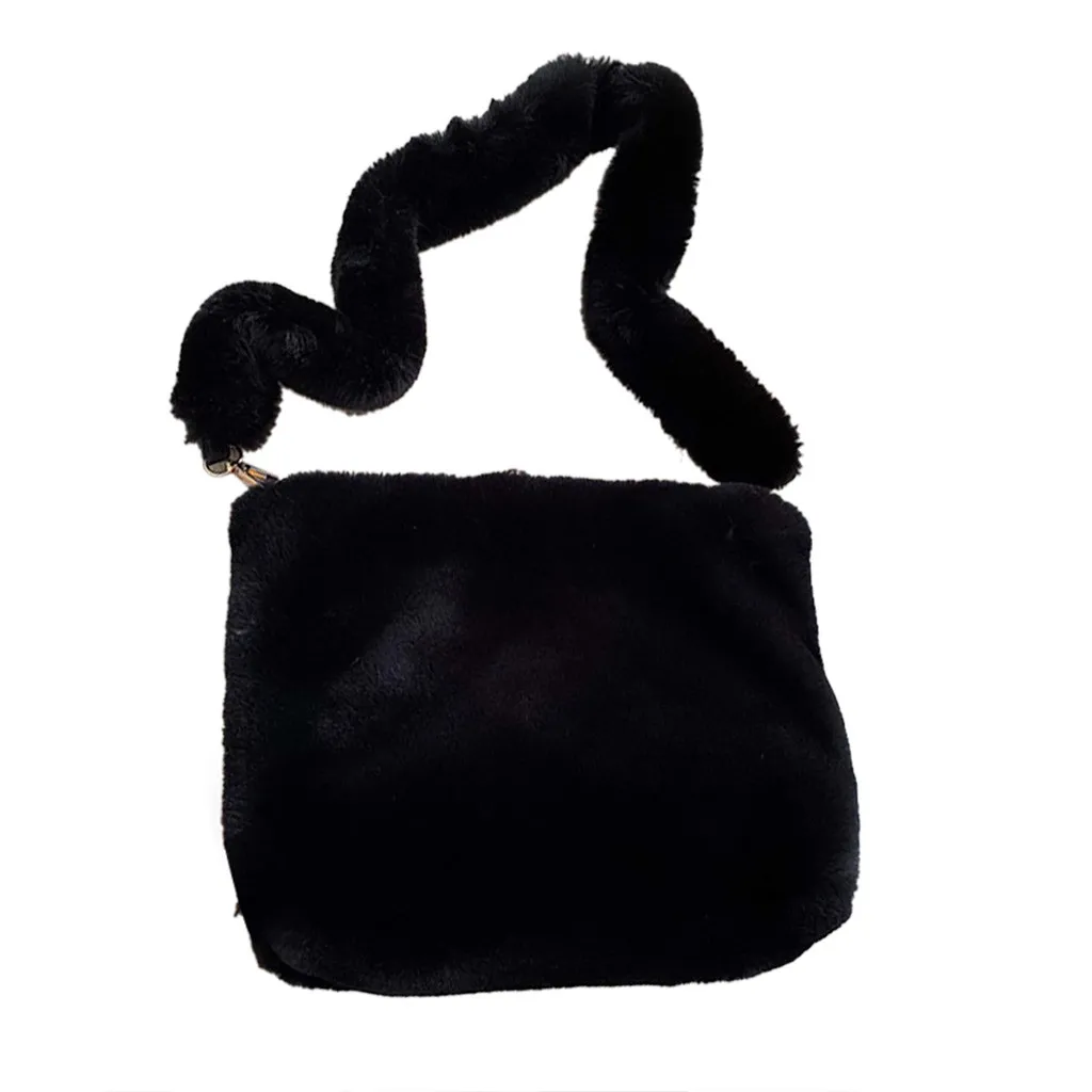 40 # женские леопардовые плюшевые сумки на плечо для женщин осенние и зимние