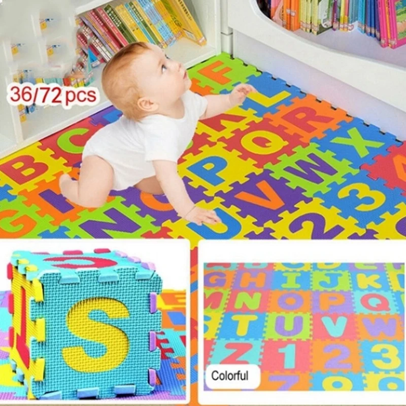 72 шт. EVA пены головоломки коврики дети для детей шаблон буквы номер ковер