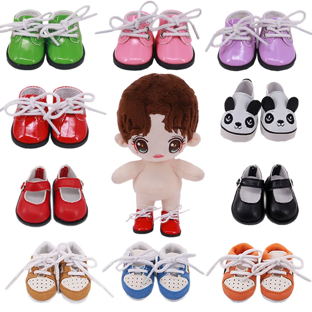 

5CM Doll Leather Shoes Casual Daily Wear Canvas Shoes Fit 14.5Inch Wellie Wisher&Nancy Doll Accesstories Our Generation Kids Toy