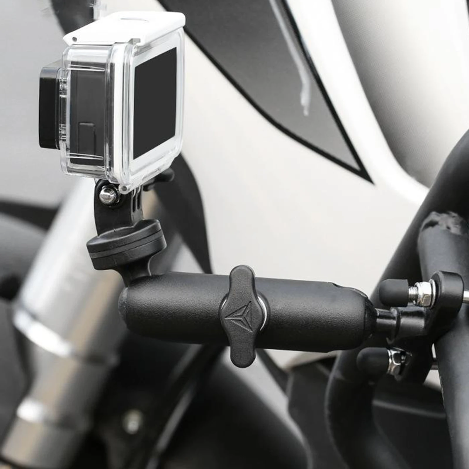

Крепление на руль камеры велосипеда/зеркало 1/4 зажим Кронштейн Подставка для GoPro 9/8/7/6/5/4/3 +, для камер Xiaomi Yi 4K