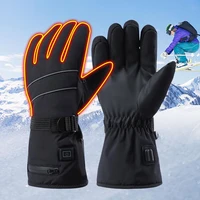 winter electric heated gloves temperature adjustable touch screen warm gloves for fishing skiing cycling splash proof gloves