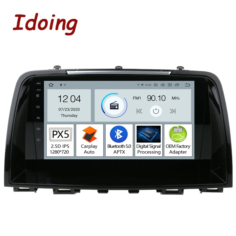 Автомагнитола Idoing PX5 9 дюймов для Mazda6 GL GJ 3 Ultra Atenza 2012 2017 GPS Bluetooth 5 0|Автомагнитолы| |