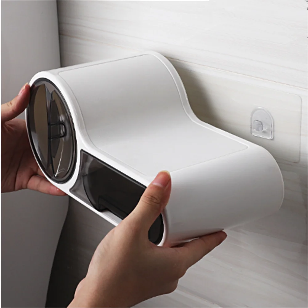 Туалет Бумага держатель настенный Водонепроницаемый туалетная бумага коробка с