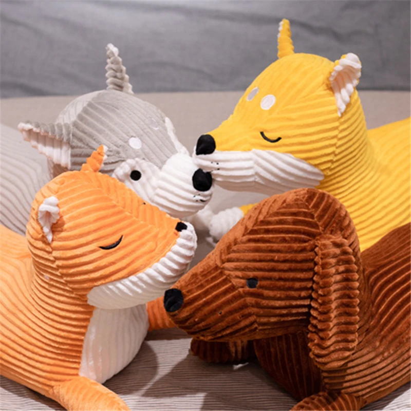 Comprar Almohada De Felpa Larga Para Sofá, Cojín De Imitación De Zorro, Perro Salchicha, Shiba Inu, Teckel Fox Lang Kussen