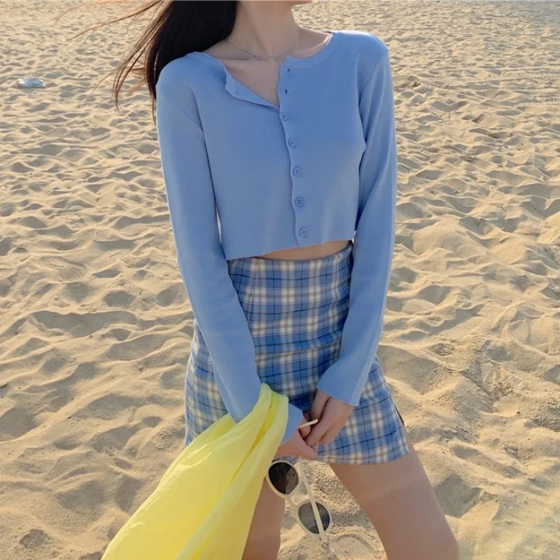 

Long Sleeve Knitted Air-conditioned Shirt for Women in Summer