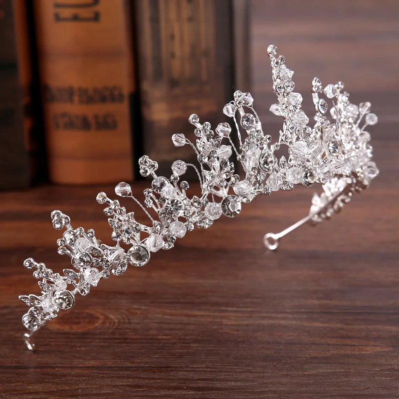 Модные свадебные аксессуары для волос Корона головной убор невесты хрустальные
