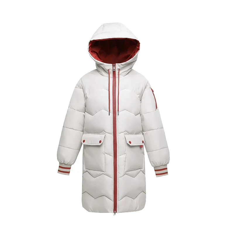 

Moko Medium Long Hooded Parka Coat Sweet Winter Jacket Women 2020 New Casual Elegant Full Sleeve Parka Female Office Lady