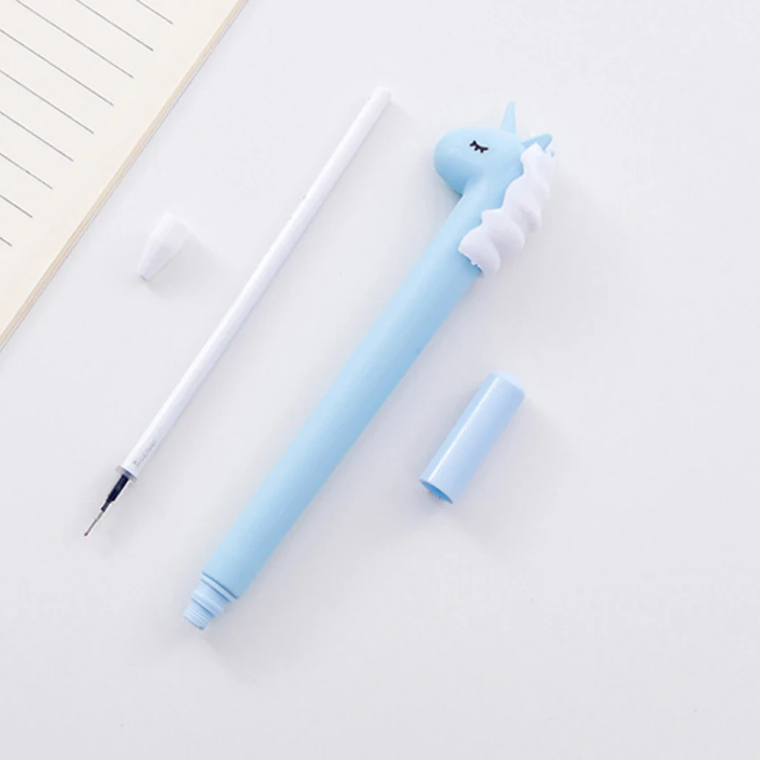 1pcs/lot 0.5mm black ink unicorn gel pen cute gifts writing signing for school and office supplies | Дом и сад