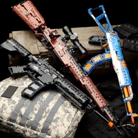 swat technical guns model building blocks bricks military weapon 98k ak m4 m16 gun toys for children pubg