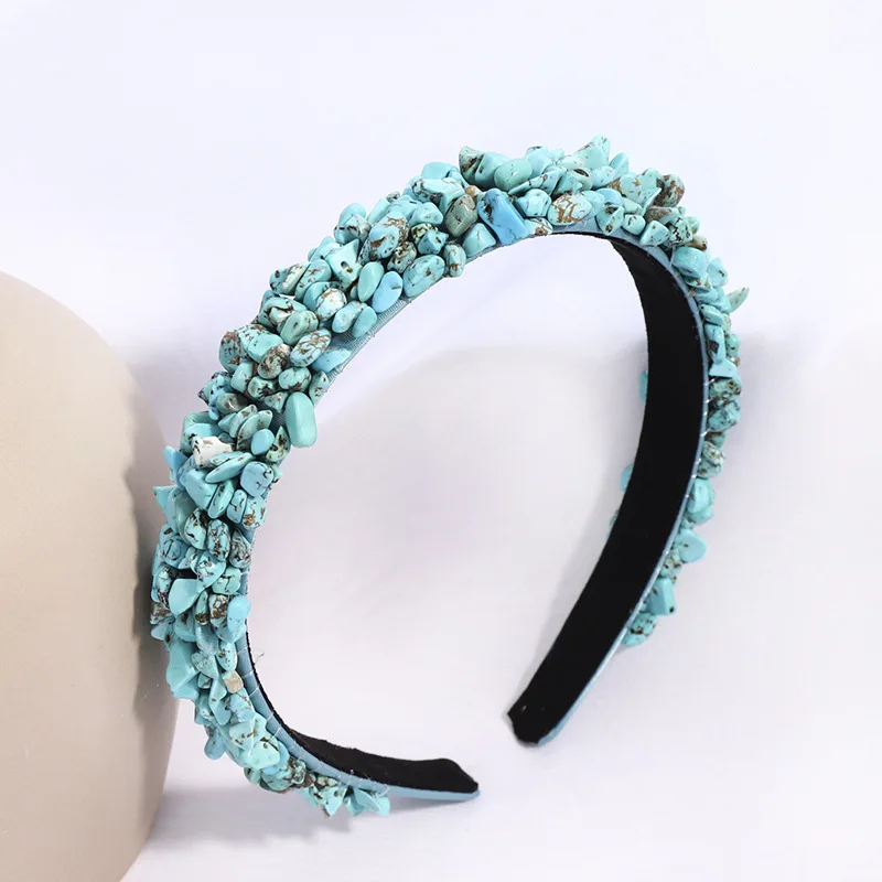 

Baroque European American Headbands Natural Small Gravel Headband Ins Foreign Trade Headband Women Girls Hair Accessories