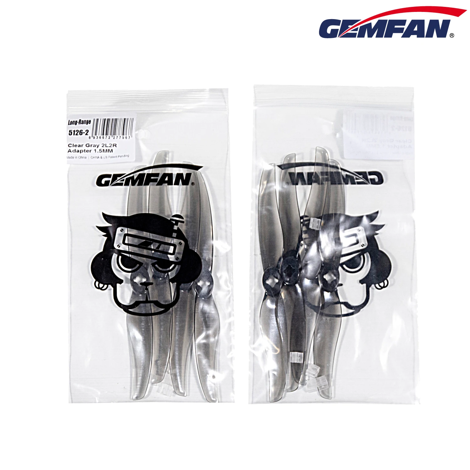 gemfan lr5126 2 5 1x2 6 с 2 лезвиями pc пропеллер д