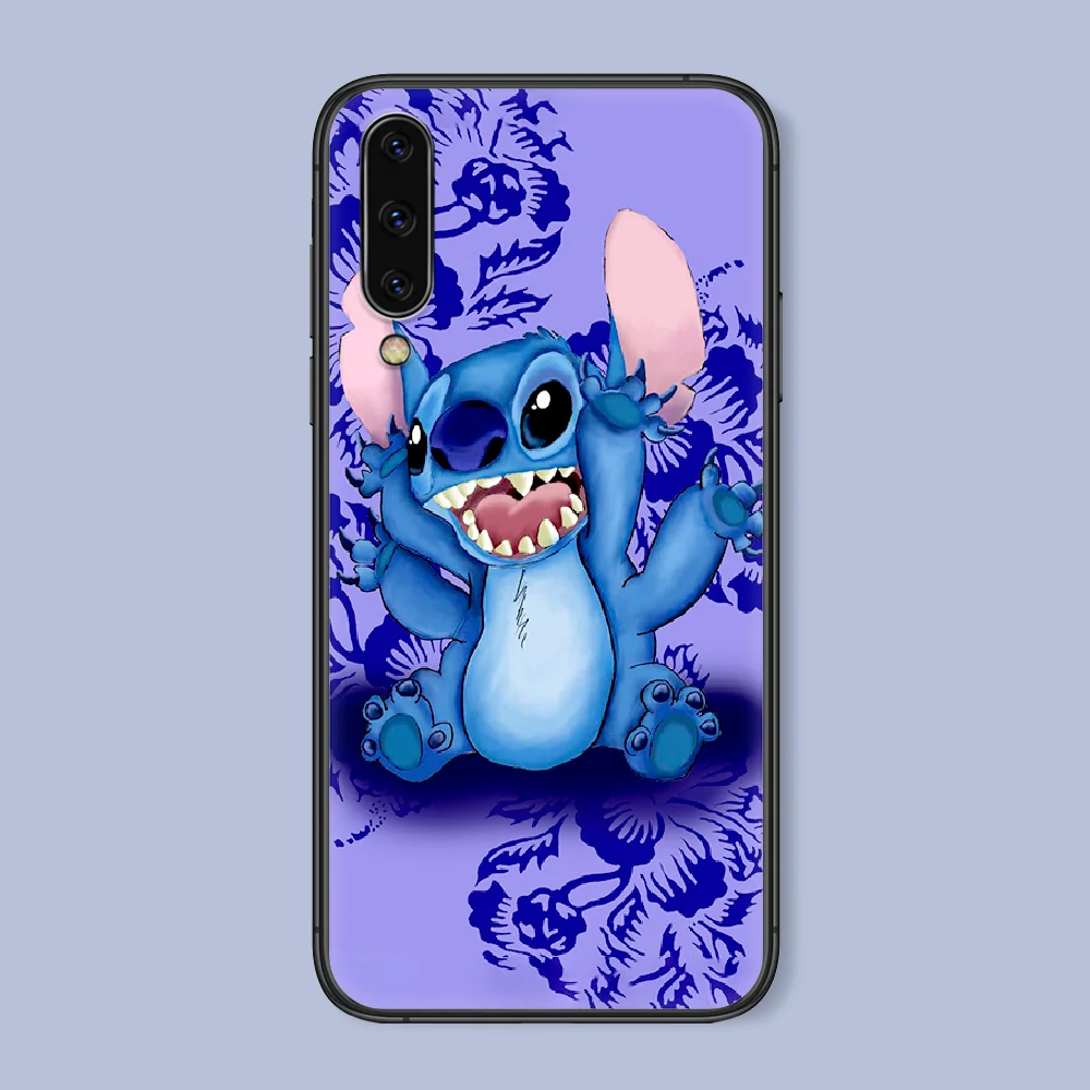

Cute Stitch Phone Case For Samsung Galaxy A 3 5 7 8 10 20 20E 21S 30 30S 40 50 51 70 71 4G black Prime 3D Cover Fashion Funda
