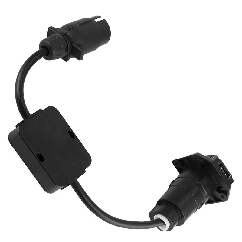 

Trailer Connector Light Cable Converter Adapter European 7-Pin to American 7-Pin Way Plug