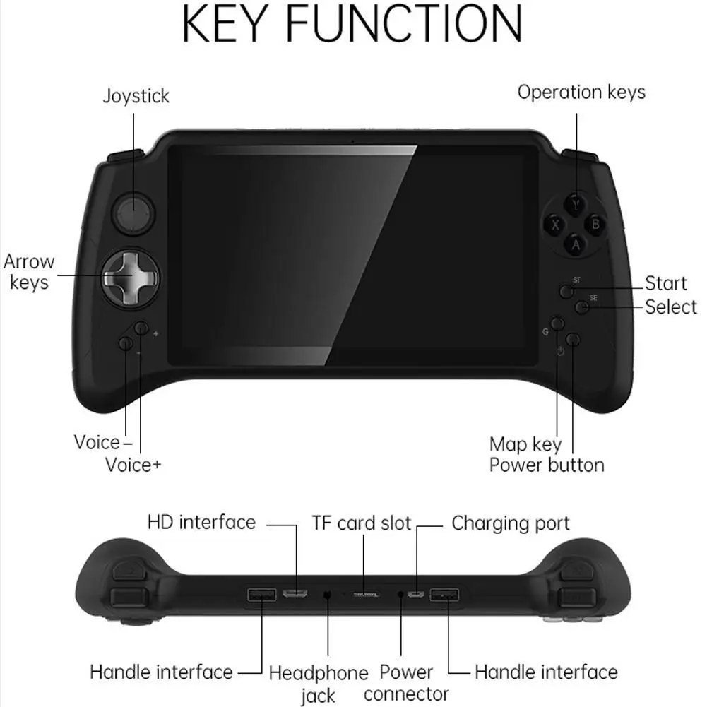 

POWKIDDY New X17 Android 7.0 Handheld Game Console 7-inch IPS Screen MT8163 Quad Core 2G RAM 32G ROM Retro Game Players