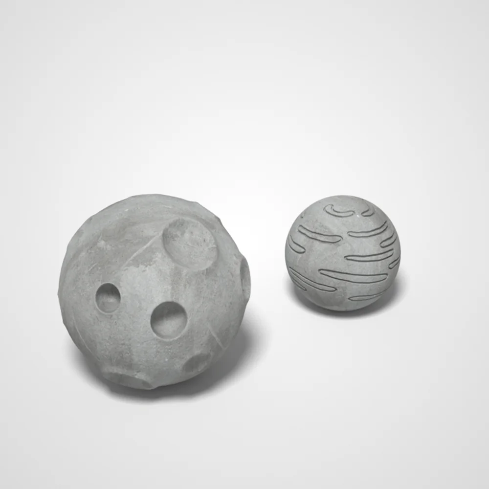 

Silicone Sphere Mold for DIY Concrete Mars Clay Desktop Decoration Tool