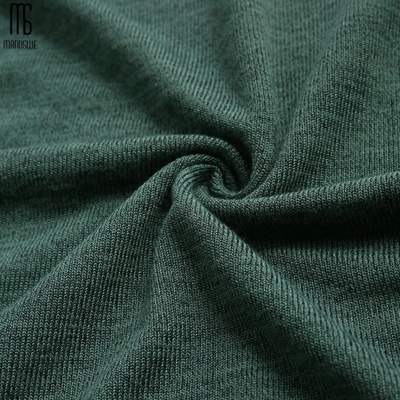Мужской теплый свитер Manoswe трикотажный пуловер с длинным рукавом и высоким
