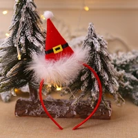 christmas decorations props fluffy antlers bells headband accessories childrens party dress up props 5 pieces