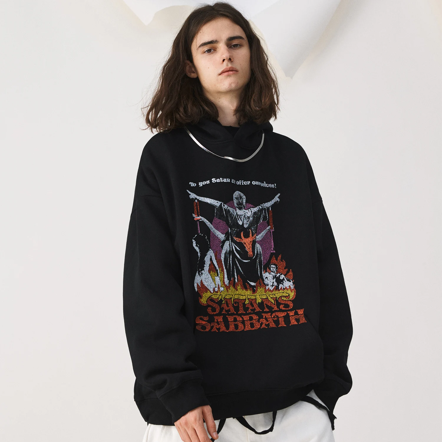 Aelfric Eden Goat Satan флисовые толстовки с капюшоном Мужские 2019 Harajuku Повседневный