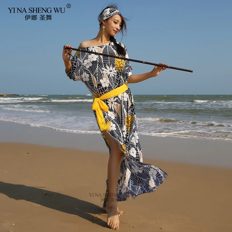 Новинка 2019 модная женская одежда для танца живота платье балади цельнокроеное