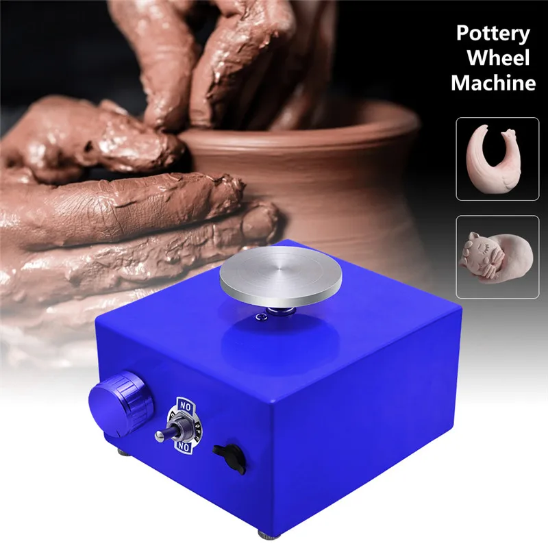 

US/EU Plug Electric Pottery Wheel Machine Turntable Swivel Ceramic DIY Clay Tool Set for Sculpture Plasticine Pottery Tools New