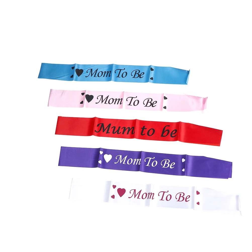 

Mummy To Be Sashes Pink Shoulder Strap Baby Shower Satin Ribbon Mom Party Gift Favors Designs Decorative Crafts