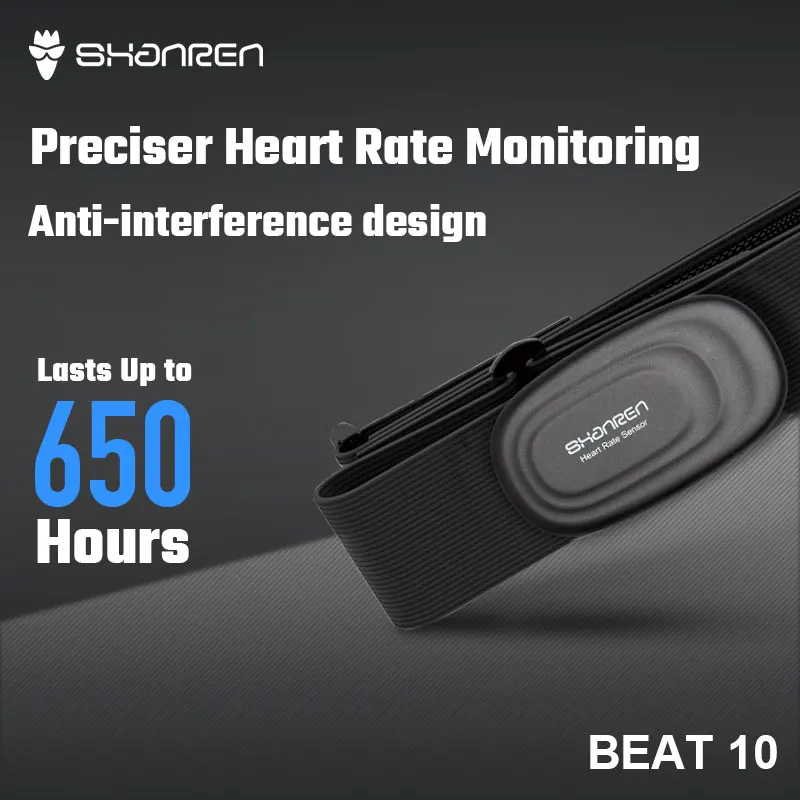 

SHANREN BEAT 10 Heart Rate Monitor Chest Strap Bluetooth Heart Rate Monitor Activity Tracker Waterproof Fitness Tracker