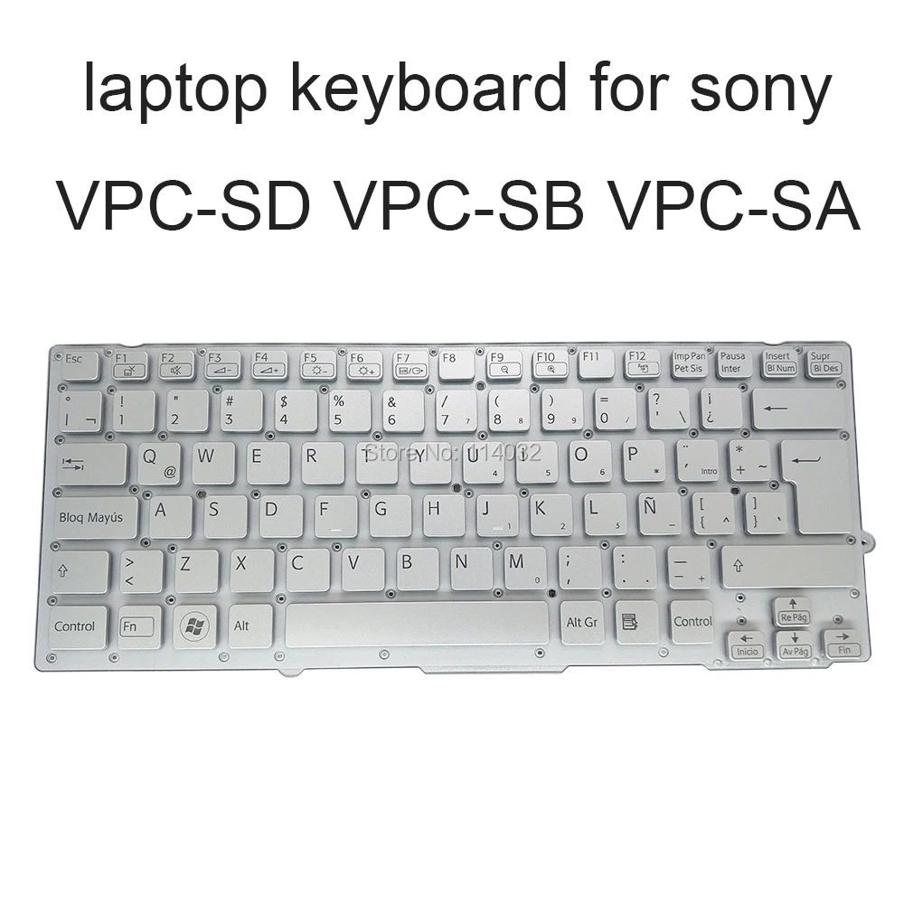 Сменные клавиатуры VPCSD для Sony VAIO VPC SD SB SA VPCSB VPCSA LA Latin SP серебристая клавиатура 9Z N6BBF