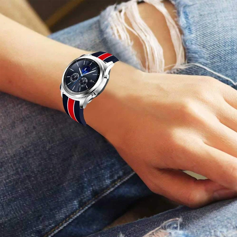 Ремешок для Samsung Gear S3 S2 sport Frontier Classic galaxy Watch active 42/46 мм ремешок huami amazfit gtr bip 22 20 huawei GT