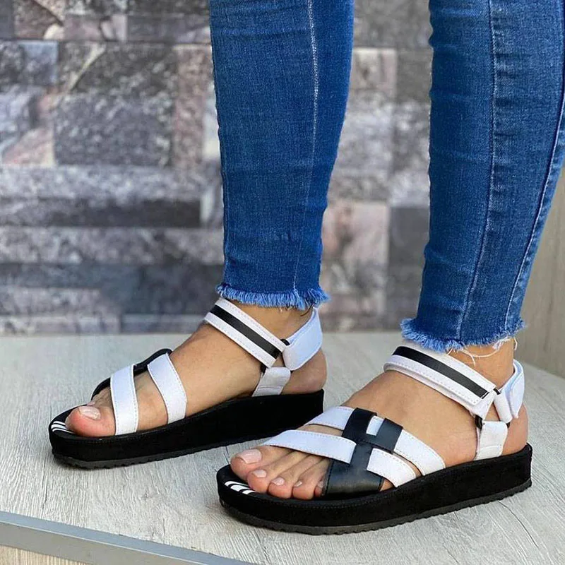 

2021 Fashion Women Sandals Waterproo Women Fashion Fabric Hook & Loop SandalsCasual Outdoor Fashion Sunmmer Sandalias De Mujer