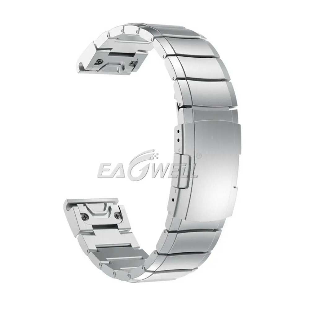 

22mm 26mm Watch Strap for Garmin Fenix 5/Plus Approach S60 Fenix 5X 3 HR 5X Plus Quatix3 D2 Charlie Stainless Steel Watch Band