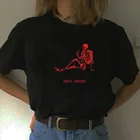 Футболка HAHAYULE-JBHThe в готическом стиле, повседневная забавная крутая Женская футболка из 100% хлопка с принтом надписи питьё, вино, надпись мертвец внутри темноты
