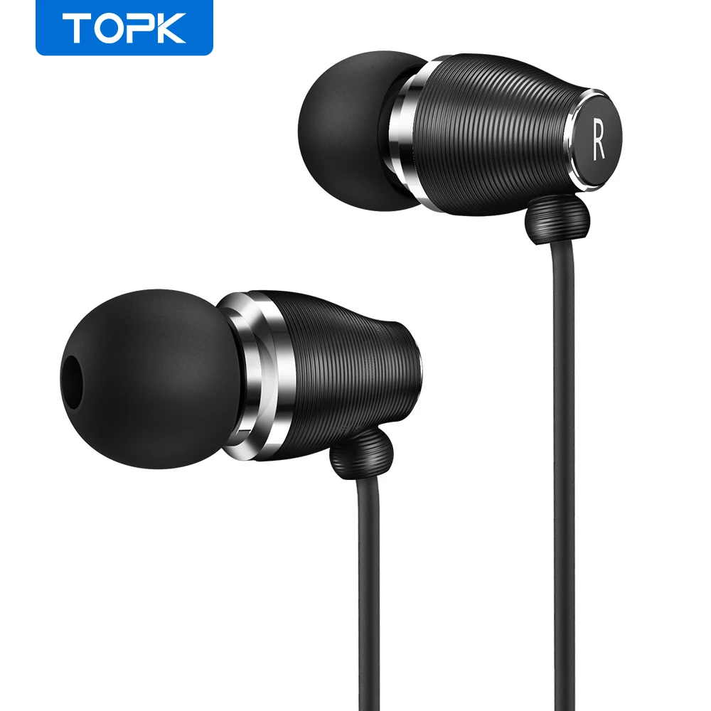 Спортивные проводные наушники TOPK F07 с разъемом 3 5 мм стереонаушники басами и