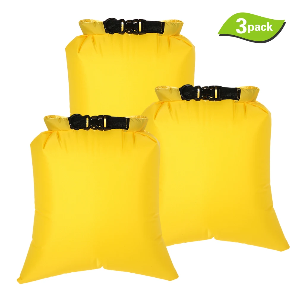 Yellow 3 шт. 8L на открытом воздухе водонепроницаемая сумка, для плавания сумка для хранения пляжная сумка Сухой мешки смартфон Камера сумки для хранения для дрифтинга водные виды спорта - Цвет: Yellow