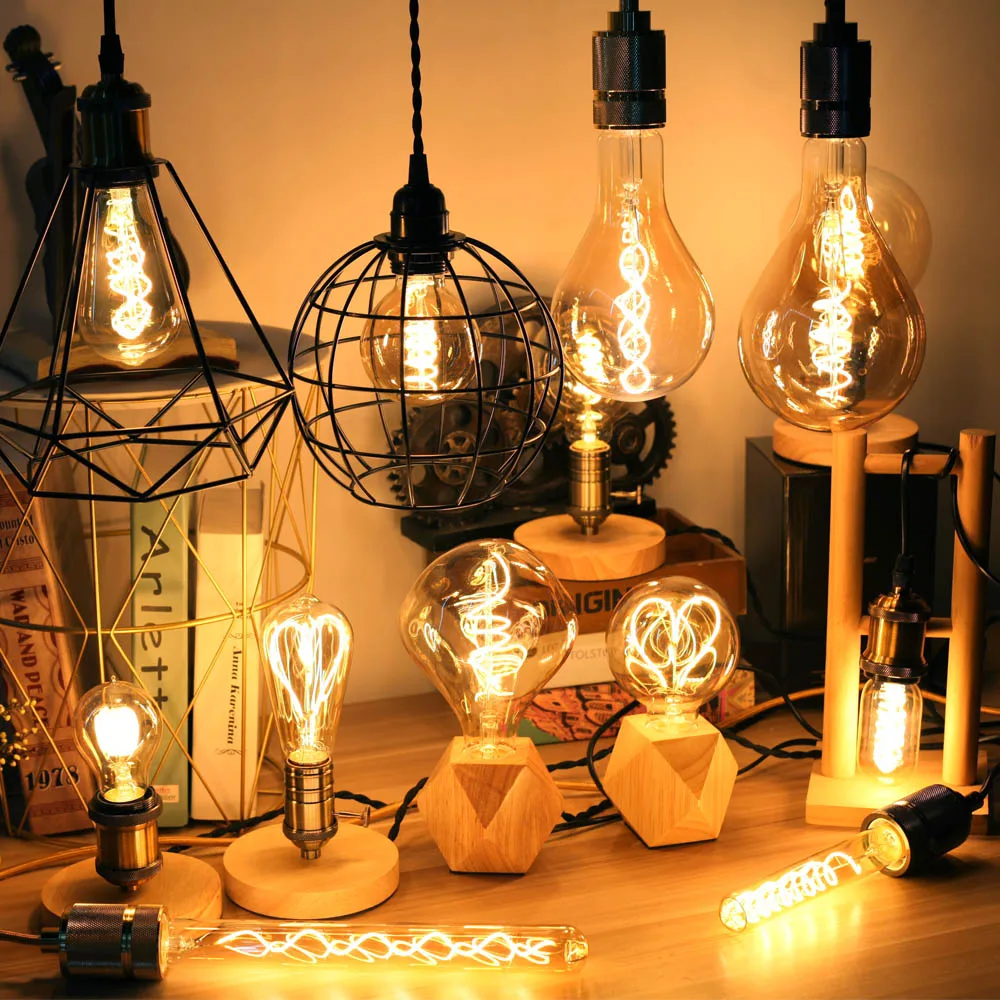 Led Bulbs Vintage Light Bulb G125 Bubble Globe Bulb 4W Dimmable 220V 110V Led Filament Edison Bulb Decorative Ligth Bulb