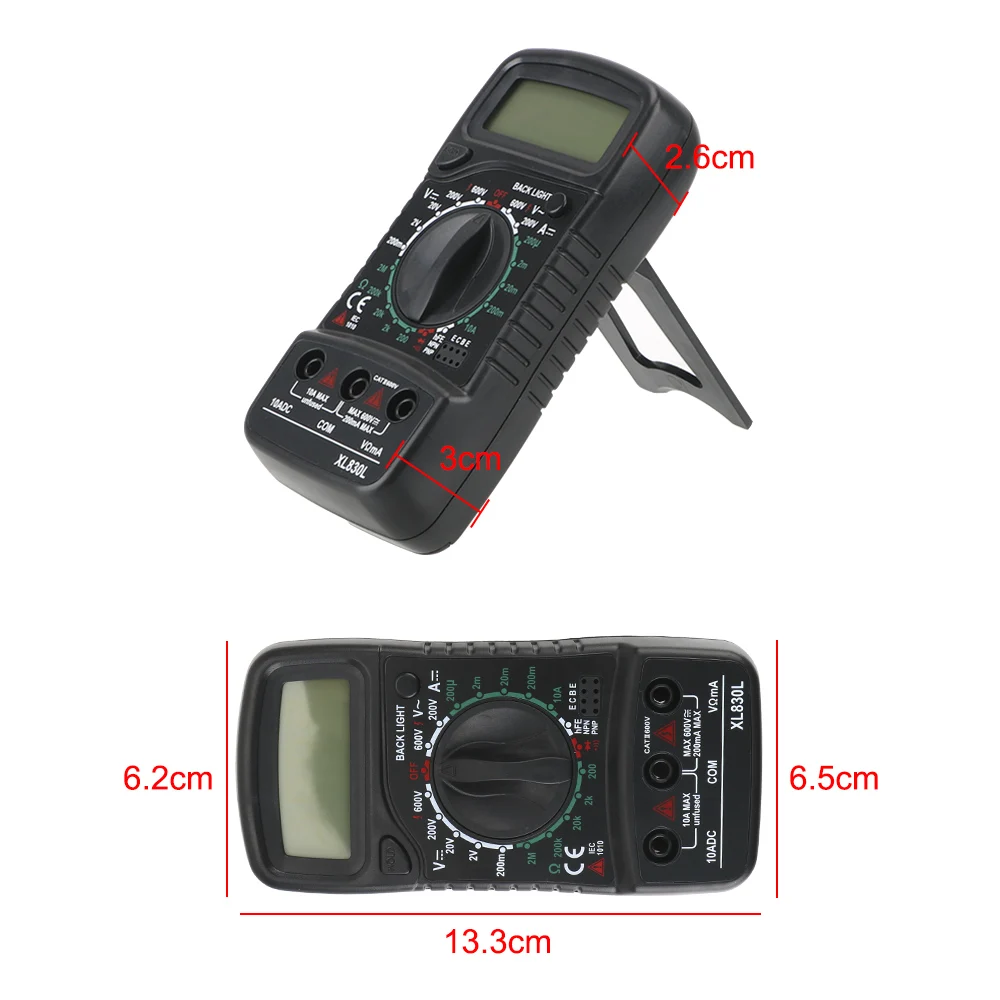 XL830L цифровой мультиметр esr метр тестеры Автомобильный Электрический dmm