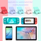 Портативные дорожные аксессуары для nintendo switch, подставка-мини-кронштейн, розового и синего цвета, регулируемая подставка для переключателя телефона, держатель Lite