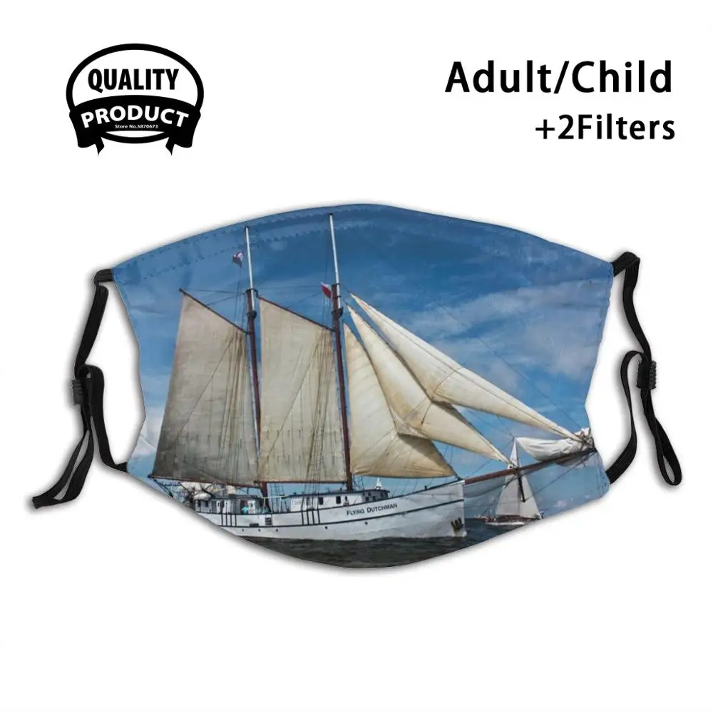 

Пылезащитная маска для лица Flying Dutchman 1, моющаяся маска с многоразовым фильтром, моющаяся, для лодки, Гдыни, Марина, Польши, порта, морской кора...