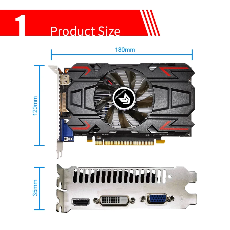 Оригинальная видеокарта GTX650 2 Гб 384 бит стандартная для компьютера NVIDIA GTX - купить