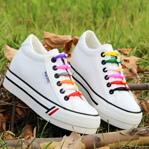 

Lazy Elastic Shoelaces 14pcs/lot Silicone No Tie Shoelaces Elastic Shoe Laces Accessories Elastic Lace Shoelace Lazy Silicone La