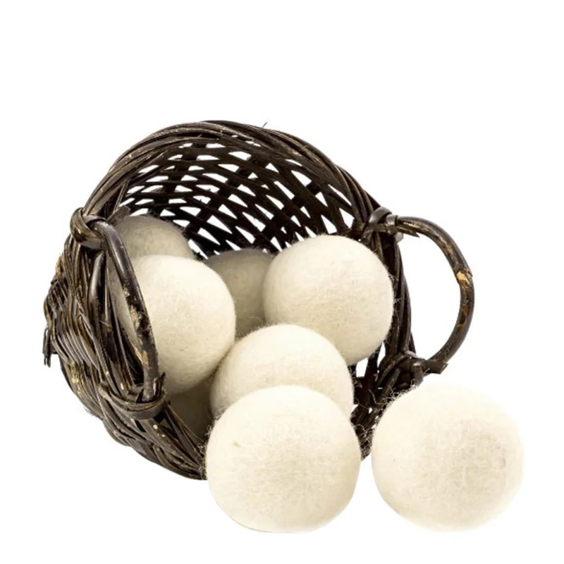 

6pcs/pack Organic Wool Dryer Bal Laundry Balls Laundry Clean Ball Reusable Natural Organic Laundry Fabric Softener Ball Premium