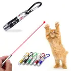 Забавные игрушки для кошек, мини-фонарик, лазерная светодиодная ручка светильник фонарик для кошек, уличные светильник ни для опасного выживания, случайный цвет