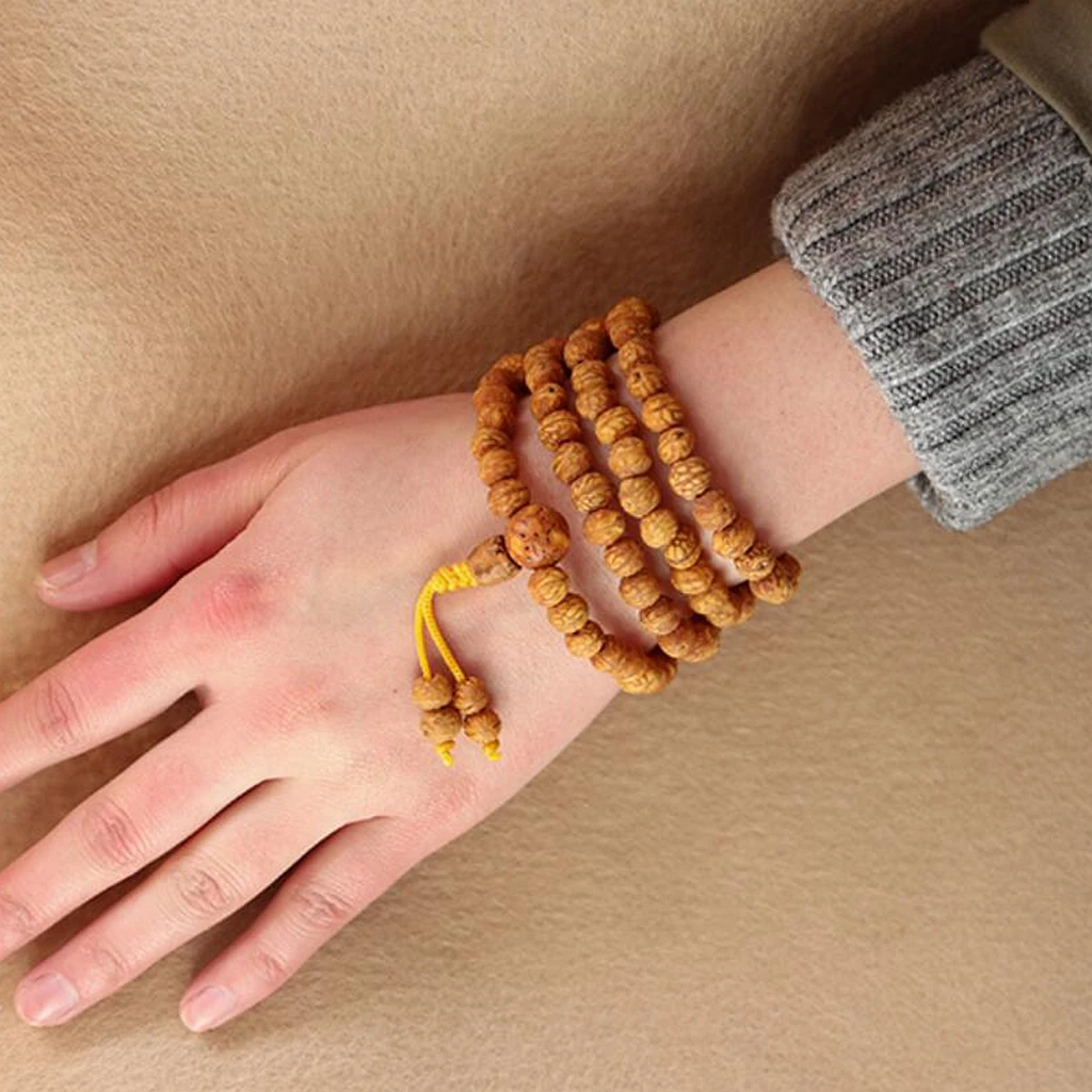 Тибетский буддизм 7 мм 108 маленькие глаза Феникса семена Бодхи ожерелье Mala|mala